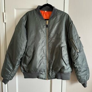 olive green bomber jacket
